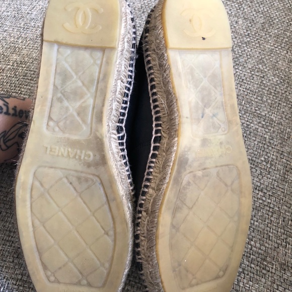 Chanel Black Lambskin Espadrilles - Picture 2 of 5